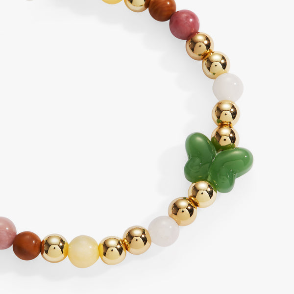 Alex And Ani Carved Butterfly Healing Stone Stretch Bracelet