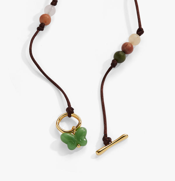 Alex And Ani Carved Butterfly Healing Stone Toggle Necklace