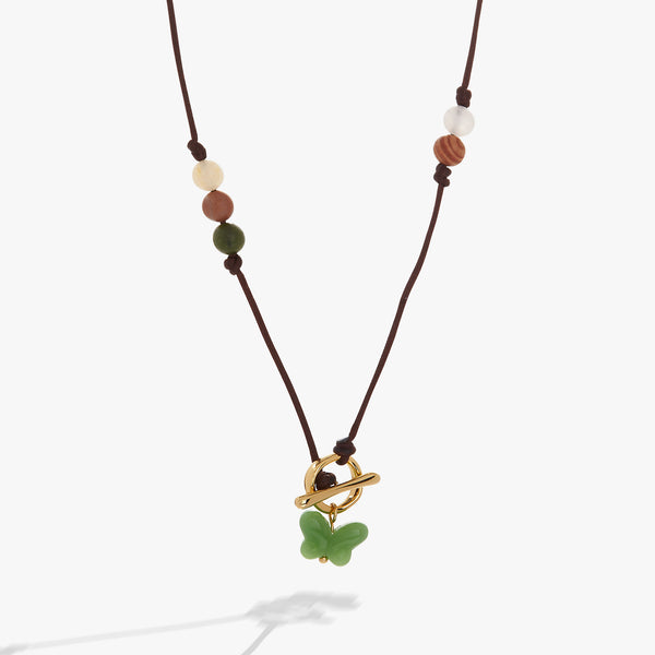 alex and ani Carved Butterfly Healing Stone Toggle Necklace