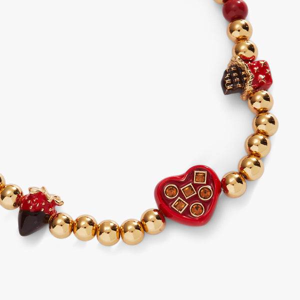 Alex And Ani ”Chocolate Is My Love Language” Stretch Bracelet