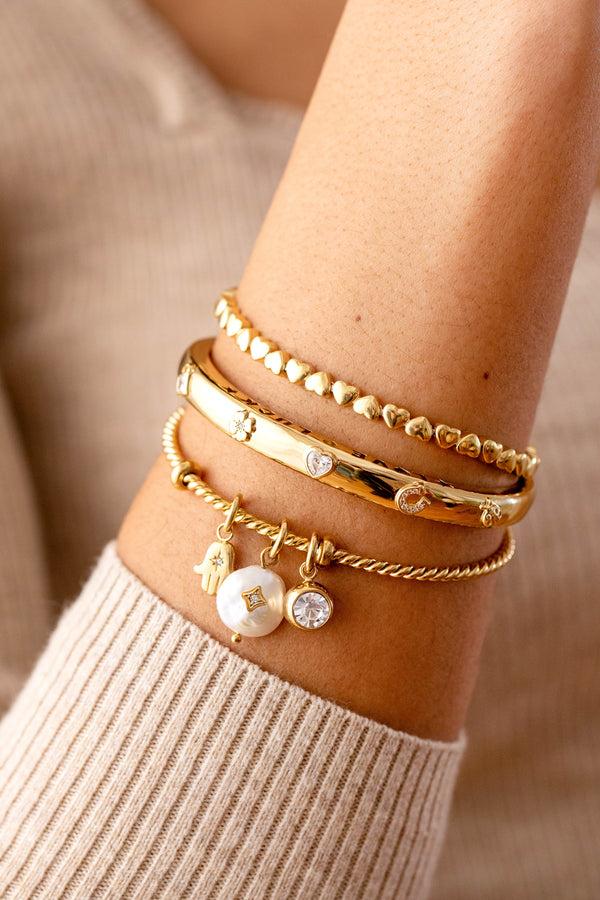 Alex And Ani Love And Luck Domed Open Cuff Bracelet