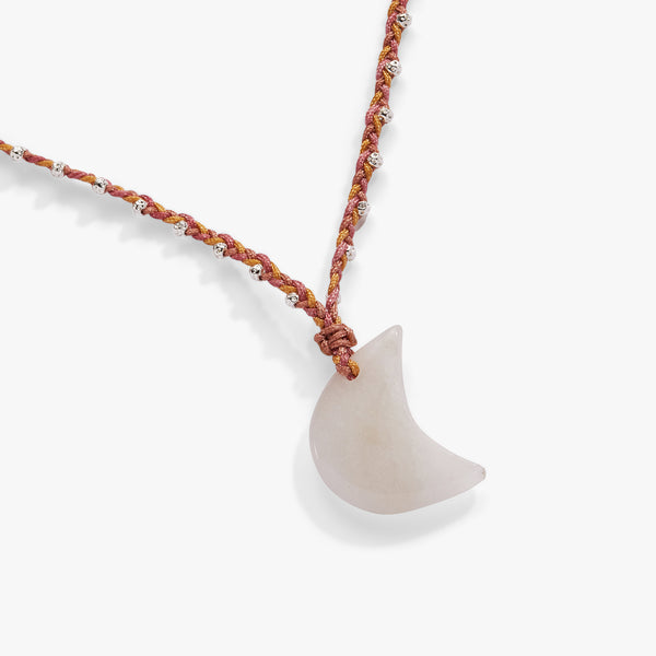 Alex And Ani Moon Healing Stone Woven Slider Necklace