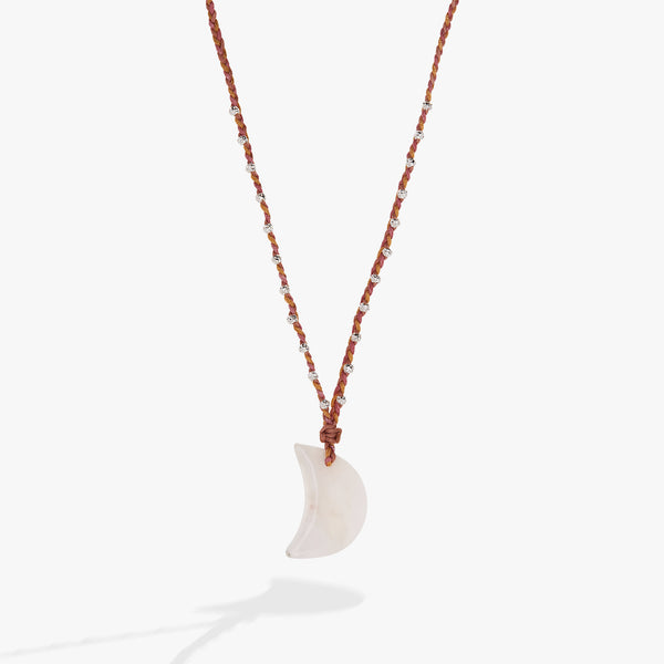 alex and ani Moon Healing Stone Woven Slider Necklace
