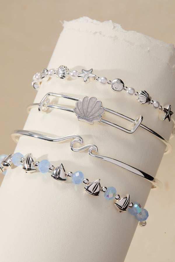 Alex And Ani Mother Of Pearl Scallop Shell Slider Bangle