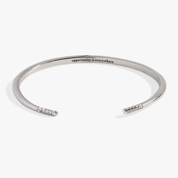 alex and ani "Opportunity Is Everywhere” Open Tusk Cuff Bracelet
