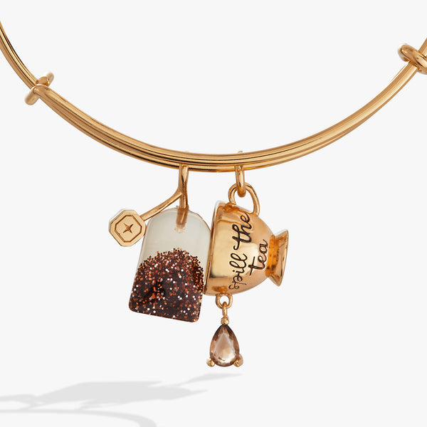 alex and ani 'Spill the Tea' Cup & Tea Bag Charm Bangle