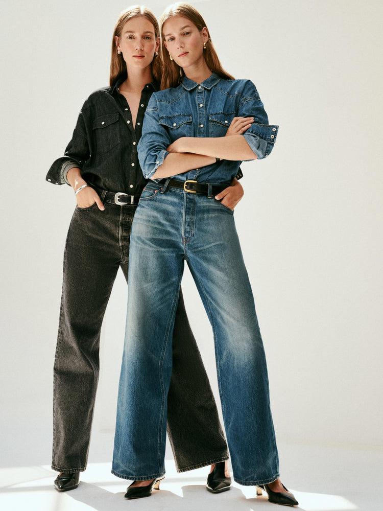 Alex Mill Alek Relaxed Wide Leg Jean Paris Medium Wash