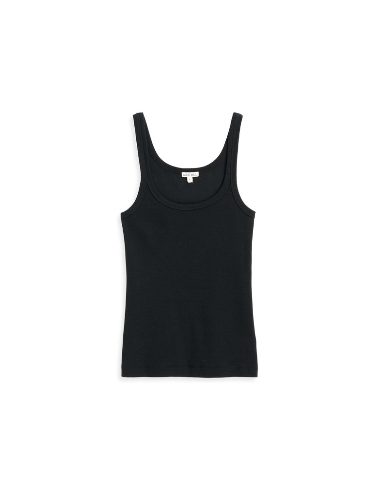 alex mill 365 Ribbed Tank Black