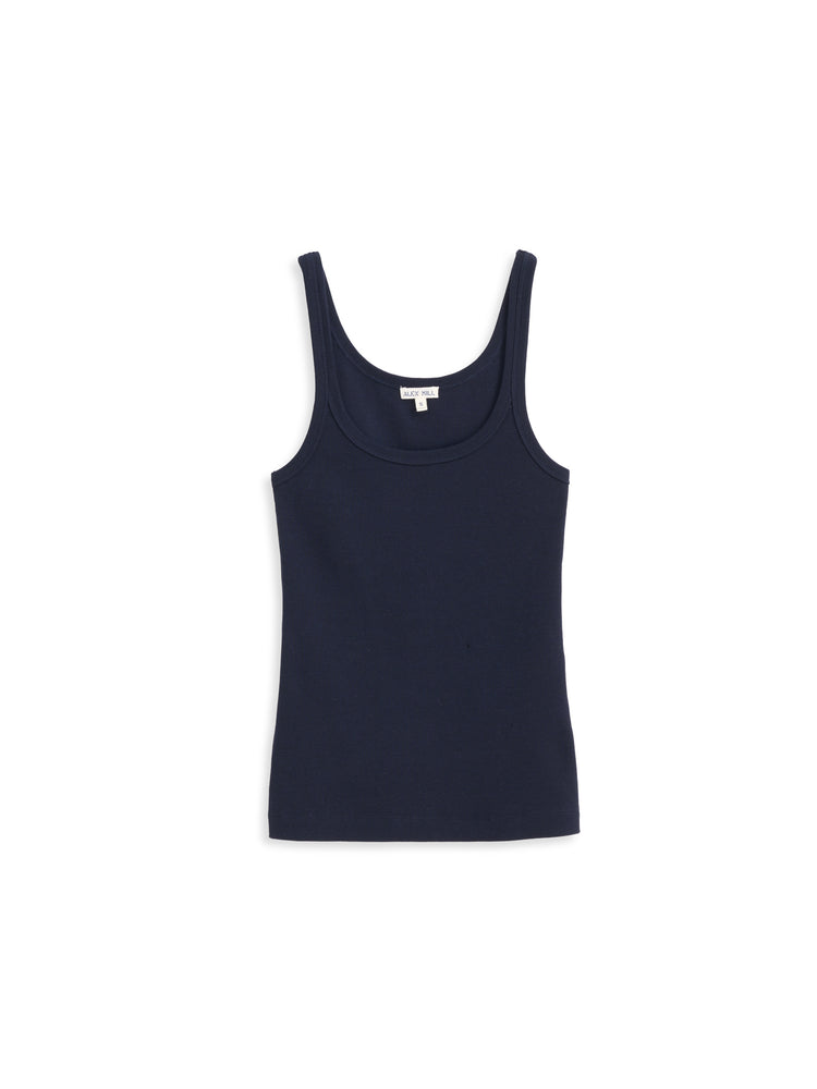 alex mill 365 Ribbed Tank Dark Navy