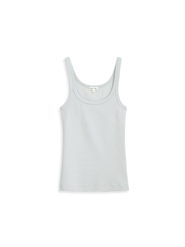 alex mill 365 Ribbed Tank Glass Blue