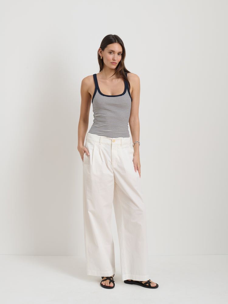 Alex Mill 365 Ribbed Tank Navy/White