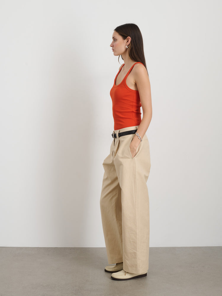 Alex Mill 365 Ribbed Tank Tangerine