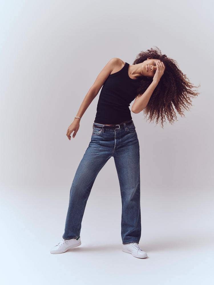 Alex Mill Bev Relaxed Jean Vintage Dark Indigo