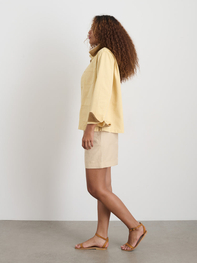 Alex Mill Britt Work Jacket In Herringbone Butter