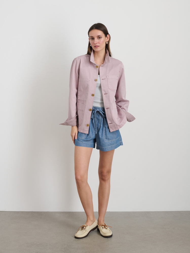 Alex Mill Britt Work Jacket In Herringbone Thistle