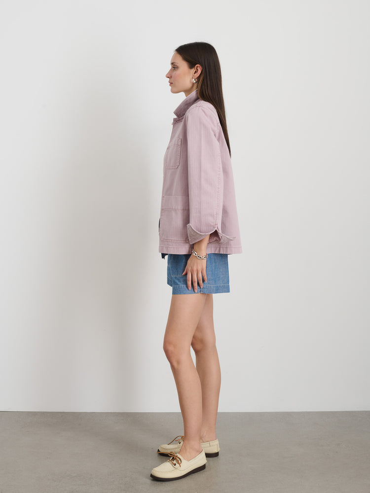 Alex Mill Britt Work Jacket In Herringbone Thistle