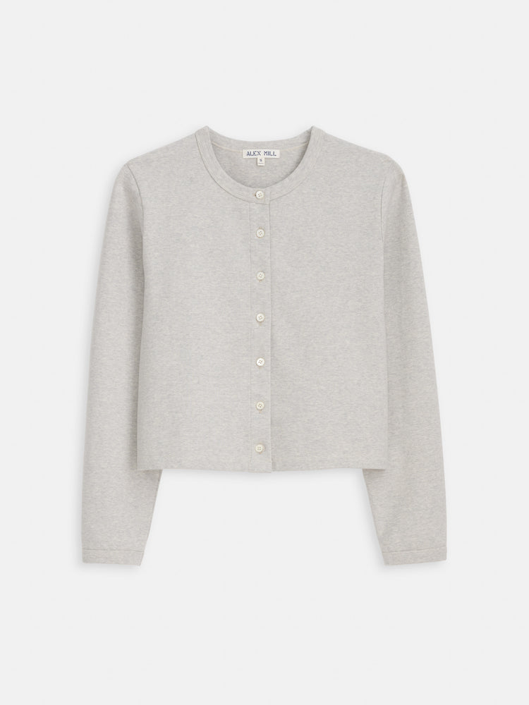 alex mill Coco Sport Cardigan Heather Grey
