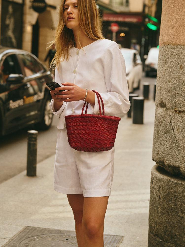 Alex Mill Dragon Diffusion Mini Flat Gora Bag Red