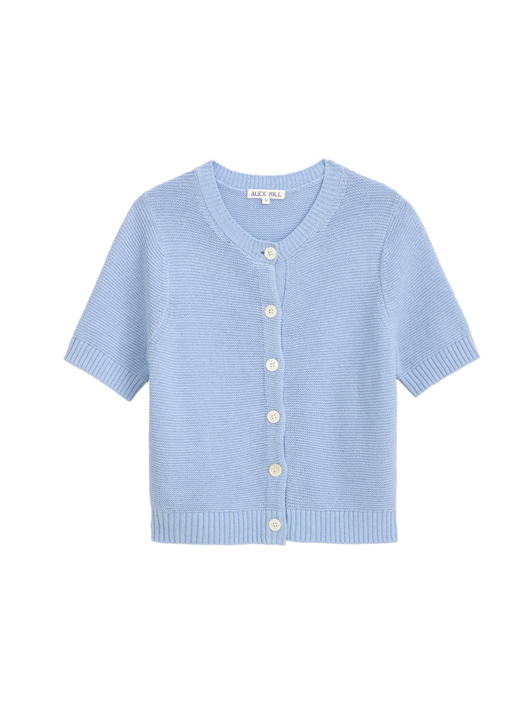 alex mill Elle Sweater In Cotton Linen Hydrangea