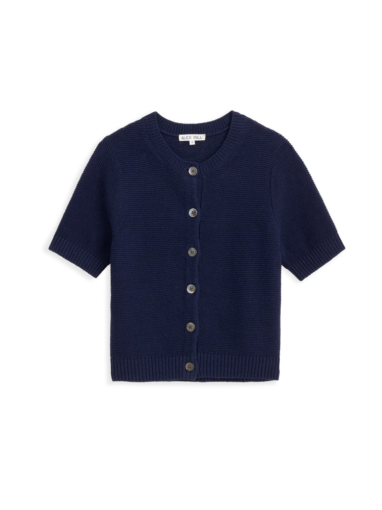 alex mill Elle Sweater In Cotton Linen Navy Night
