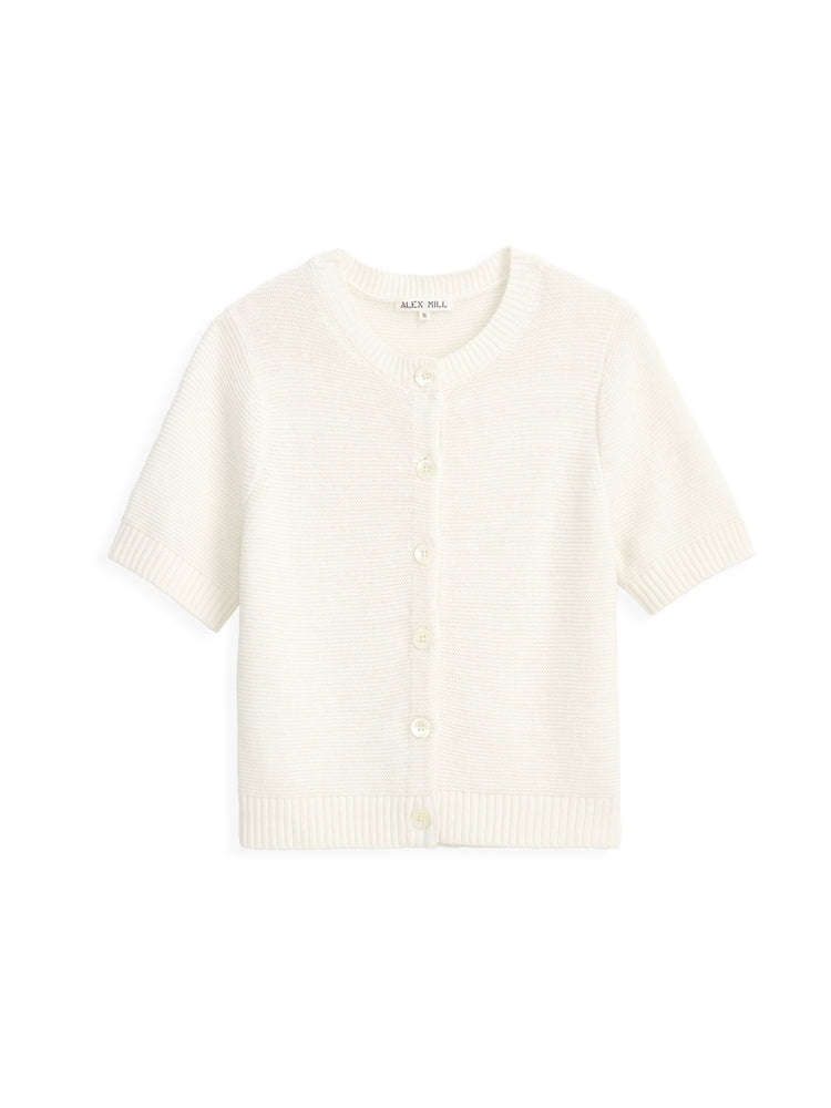 alex mill Elle Sweater In Cotton Linen Off White