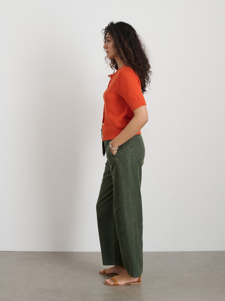 Alex Mill Elle Sweater In Cotton Linen Tangerine