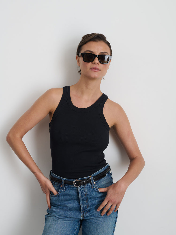 Alex Mill Everyday Rib Tank Black