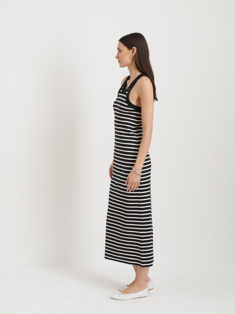 Alex Mill Everyday Rib Tank Dress Black/White