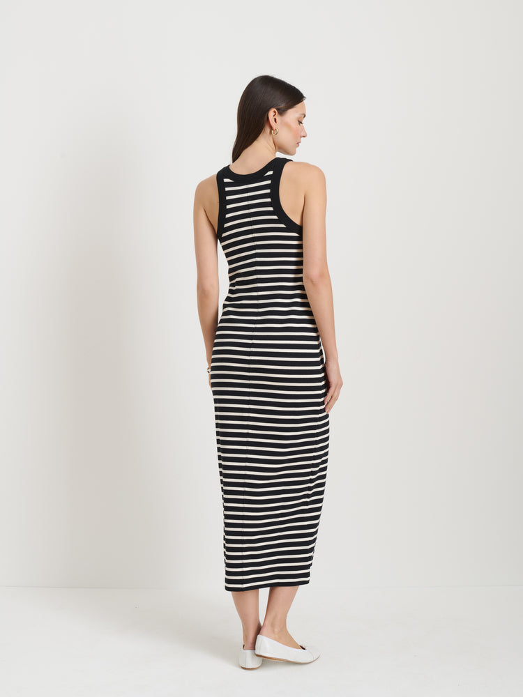 Alex Mill Everyday Rib Tank Dress Black/White