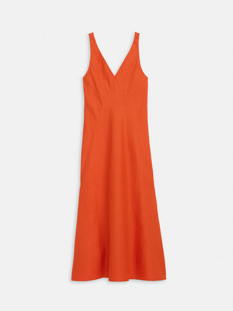 alex mill Flora Dress In Linen Ginger