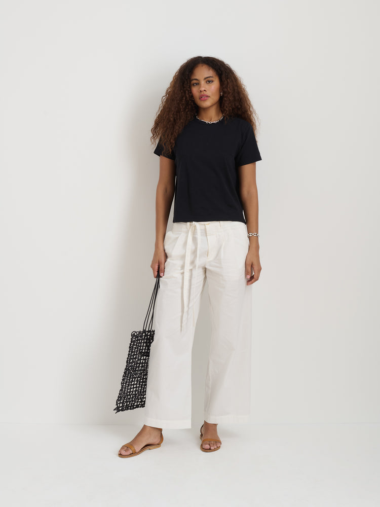 Alex Mill Garcon Tee In Linen Cotton Black