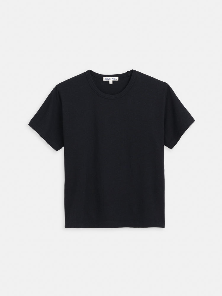 alex mill Garcon Tee In Linen Cotton Black