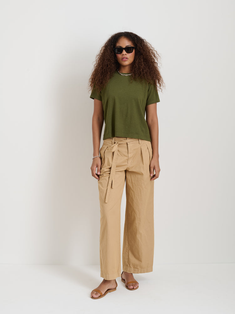 Alex Mill Garcon Tee In Linen Cotton Chive