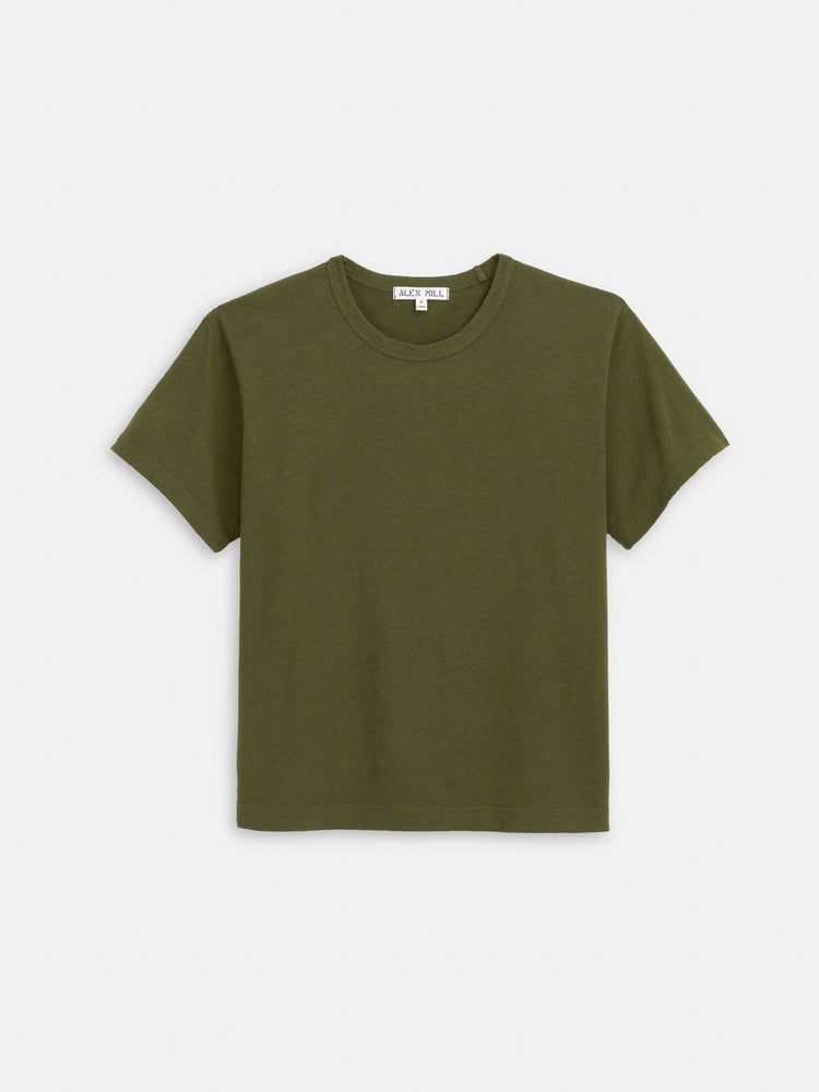 alex mill Garcon Tee In Linen Cotton Chive