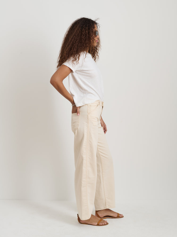 Alex Mill Garcon Tee In Linen Cotton White