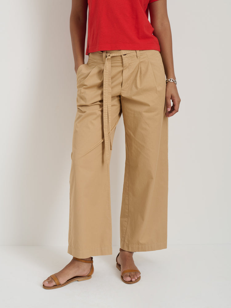 Alex Mill Ina Pleated Pant In Summer Twill Khaki