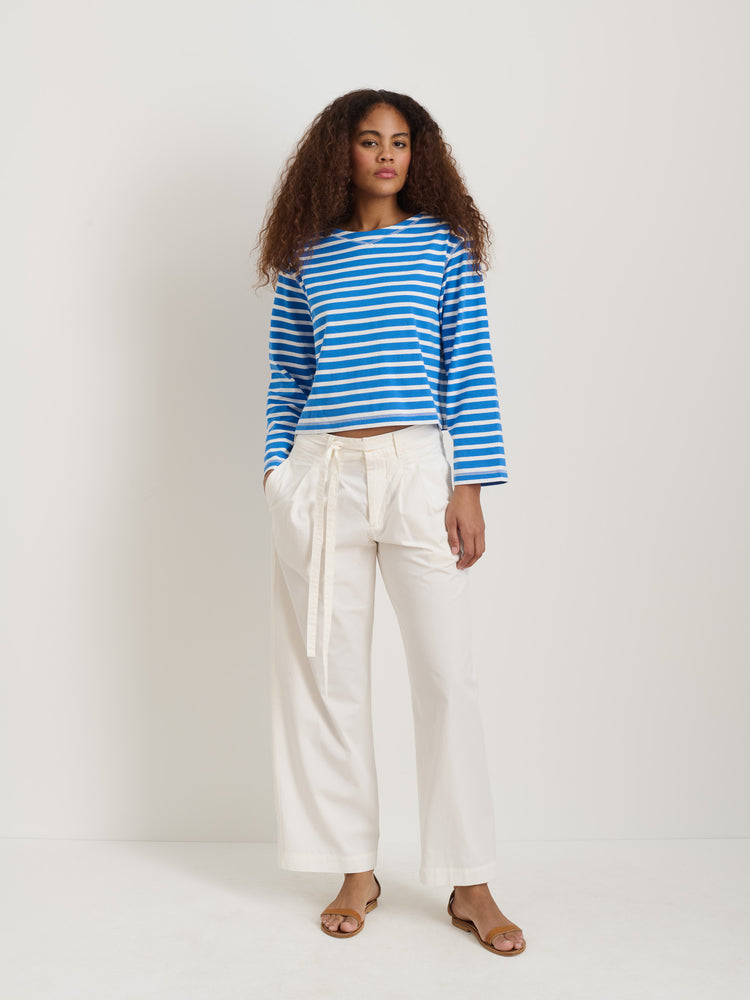 Alex Mill Ina Pleated Pant In Summer Twill White