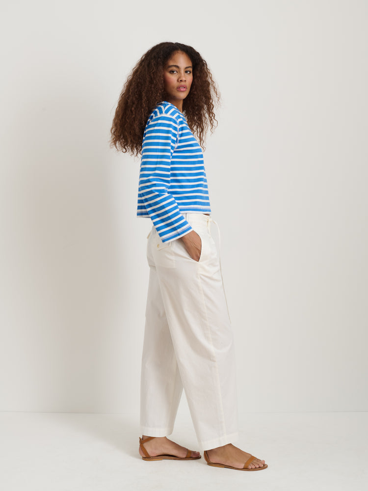 Alex Mill Ina Pleated Pant In Summer Twill White