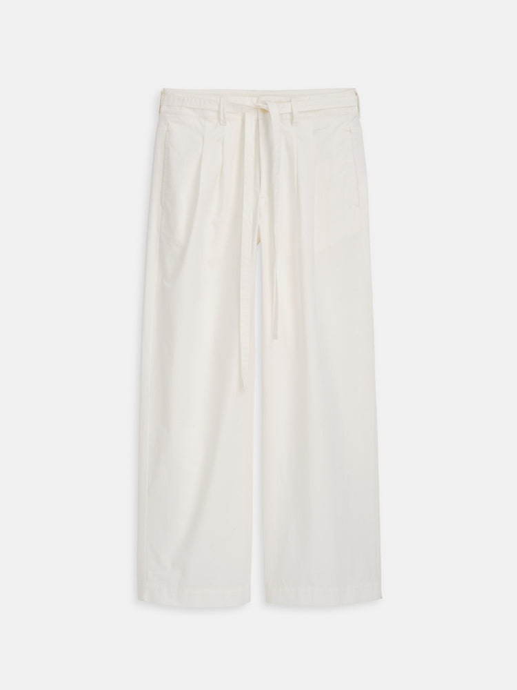 alex mill Ina Pleated Pant In Summer Twill White