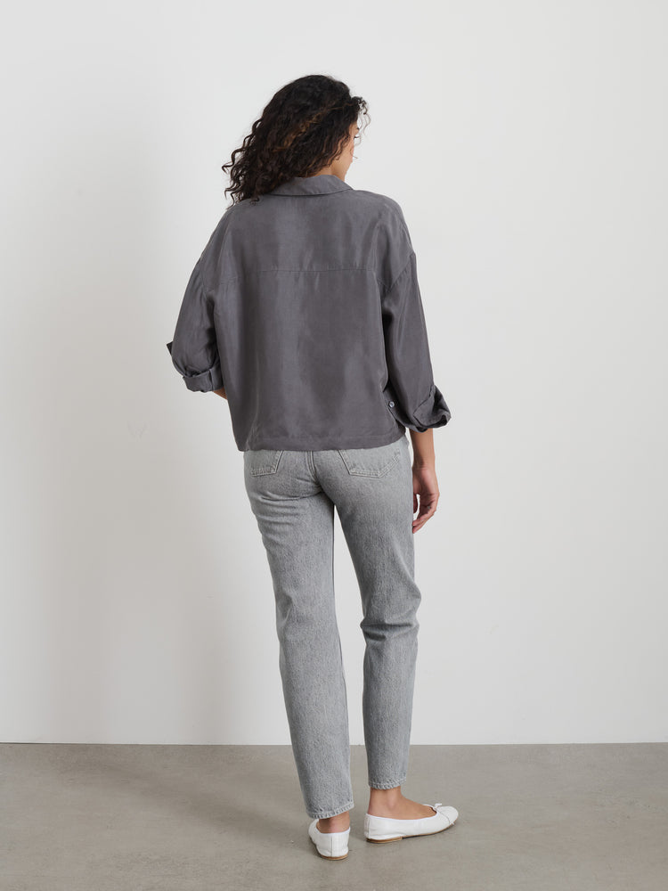 Alex Mill Jane Mid Rise Straight Jean Grey Wash