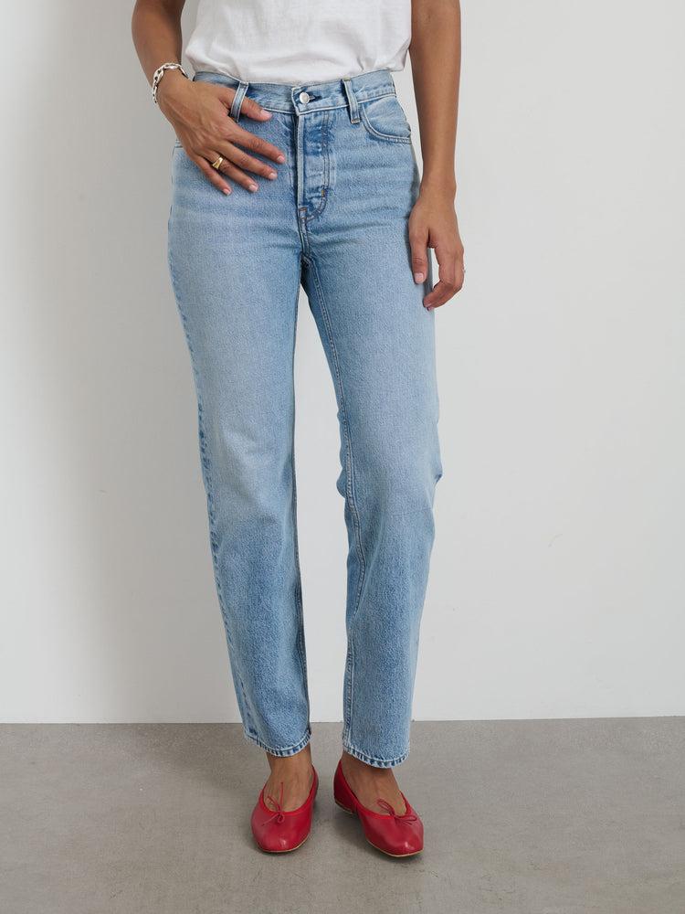 Alex Mill Jane Mid Rise Straight Jean Kyoto Wash