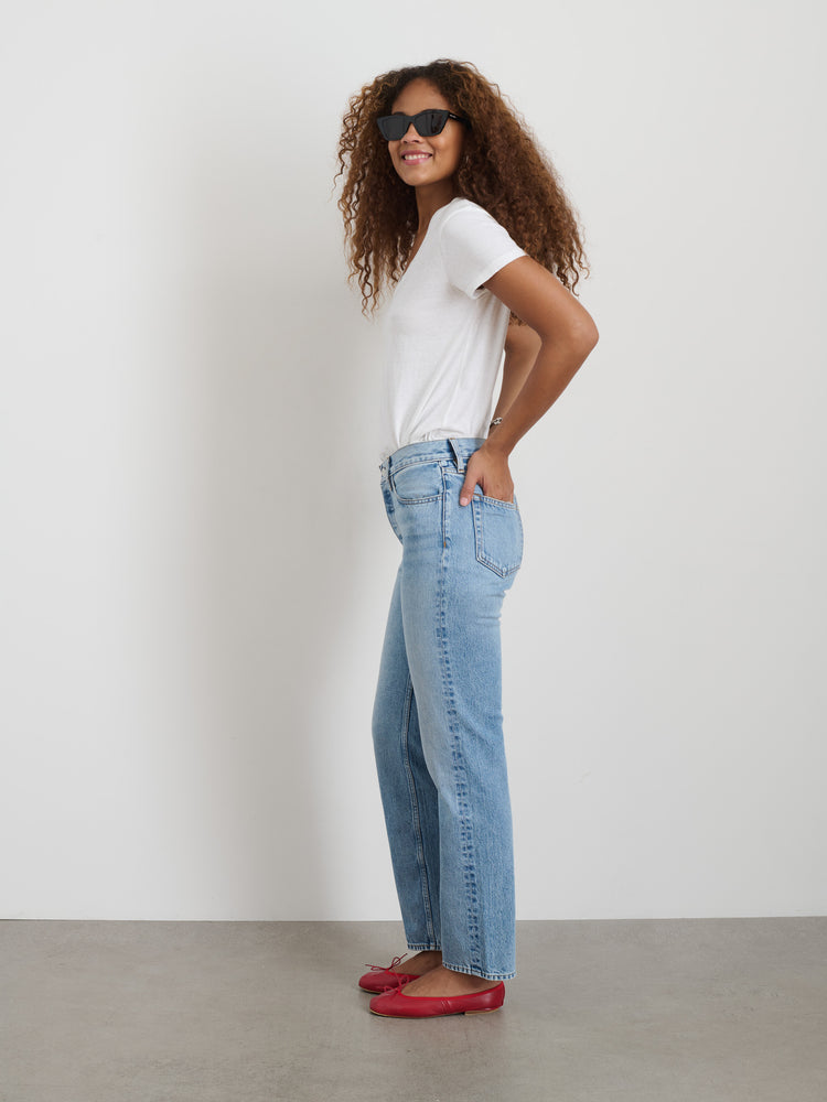 Alex Mill Jane Mid Rise Straight Jean Kyoto Wash