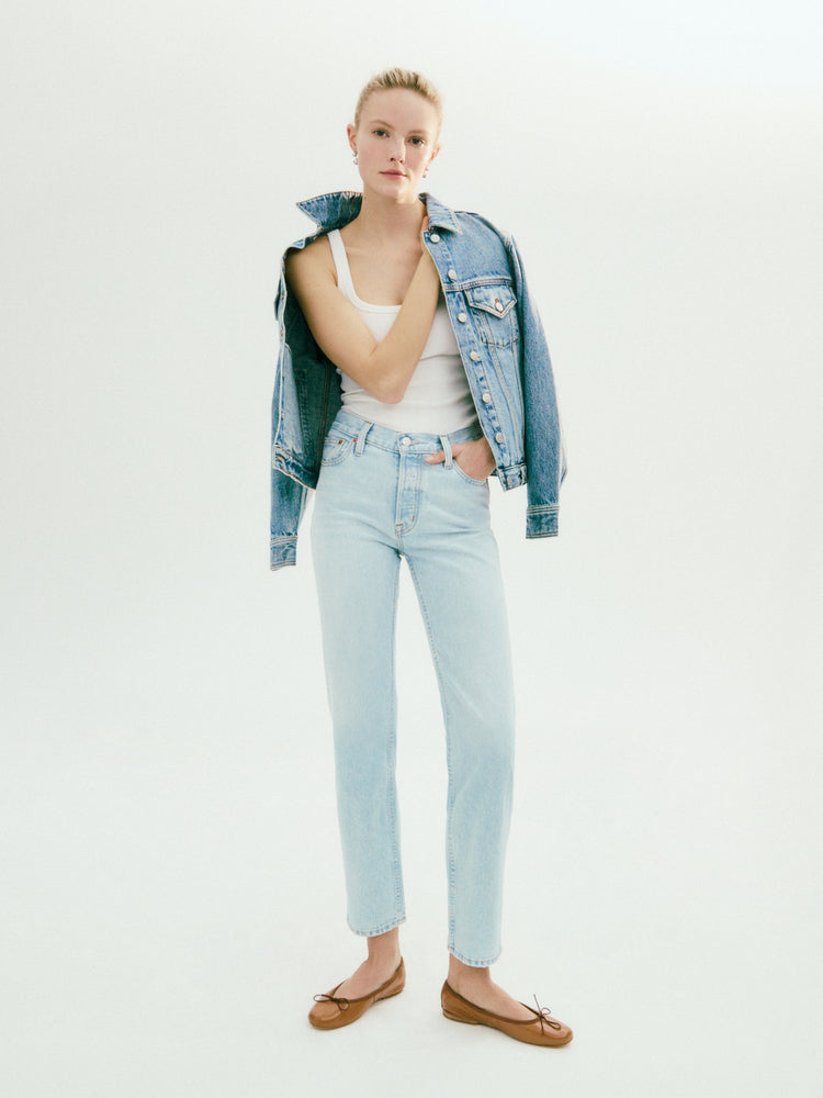 Alex Mill Jane Mid Rise Straight Jean Nara Wash
