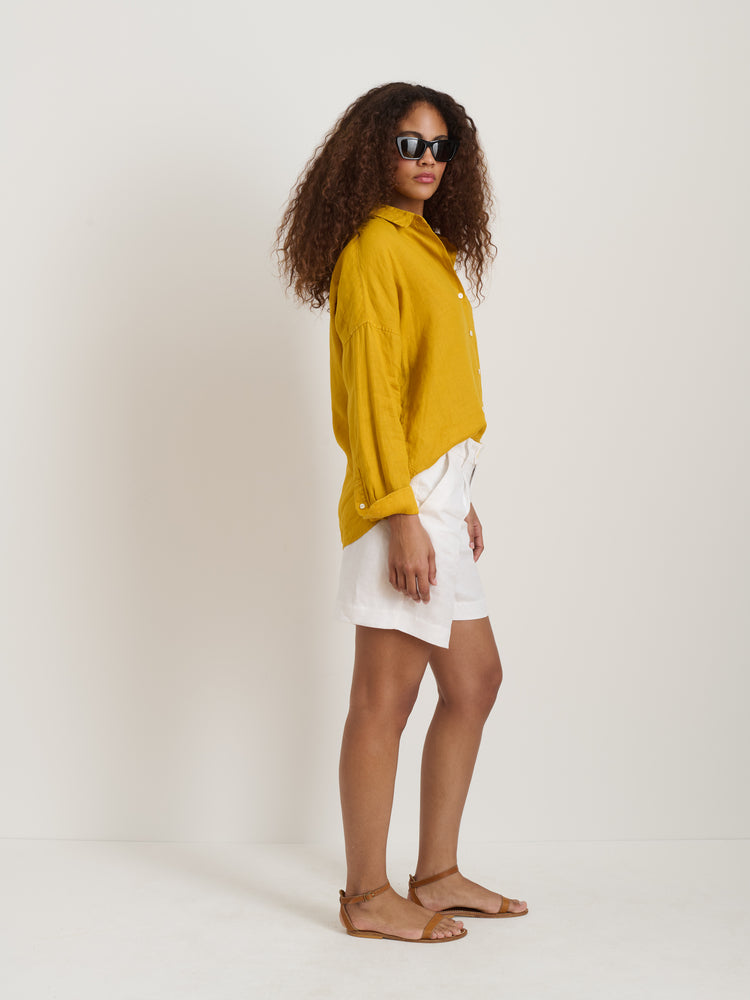 Alex Mill Jo Shirt In Linen Arrowwood