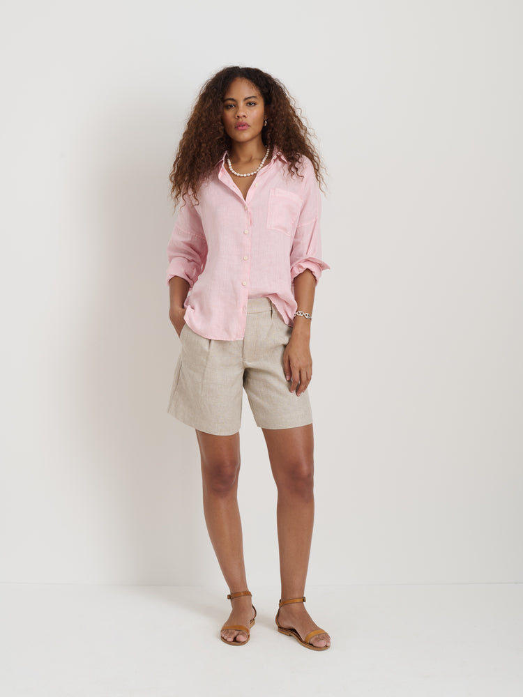 Alex Mill Jo Shirt In Linen Mary's Rose