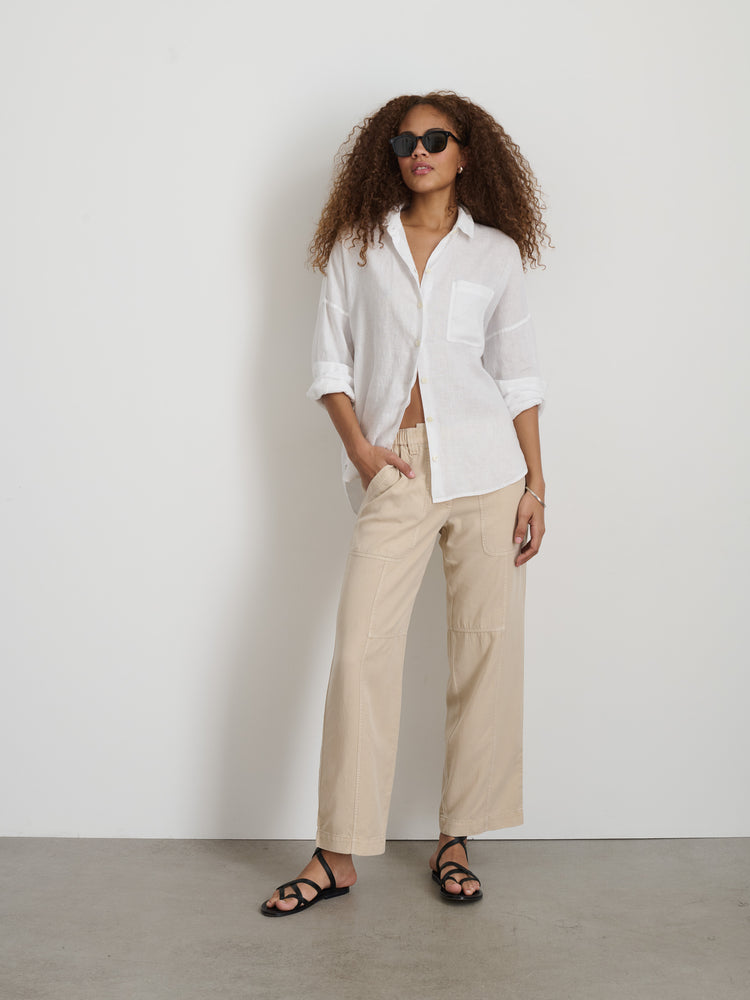 Alex Mill Jo Shirt In Linen White