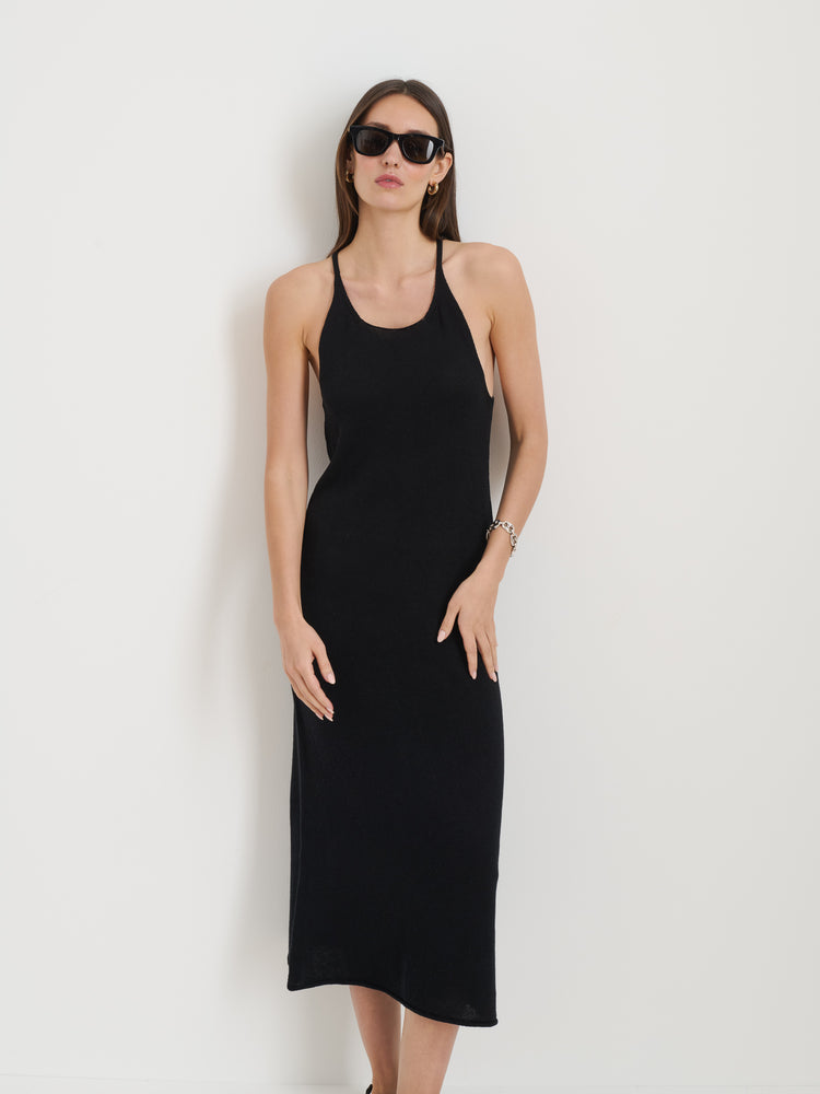 Alex Mill Josie Tank Dress In Linen Cotton Black