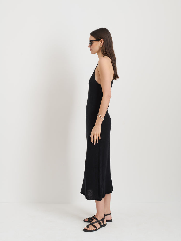 Alex Mill Josie Tank Dress In Linen Cotton Black