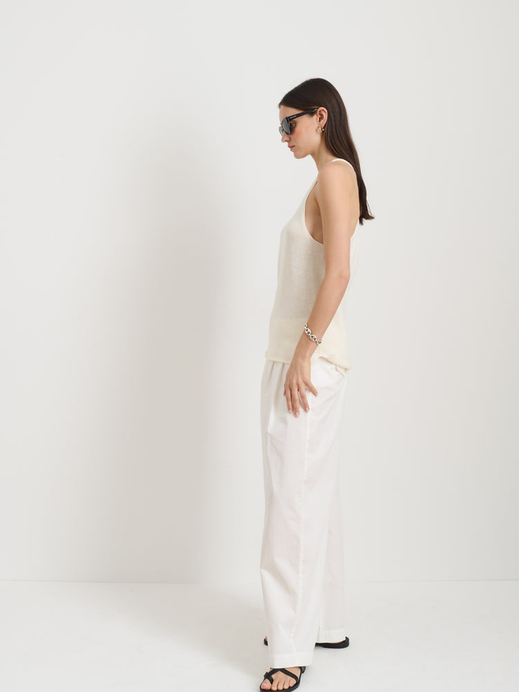 Alex Mill Josie Tank In Linen Cotton Pearl