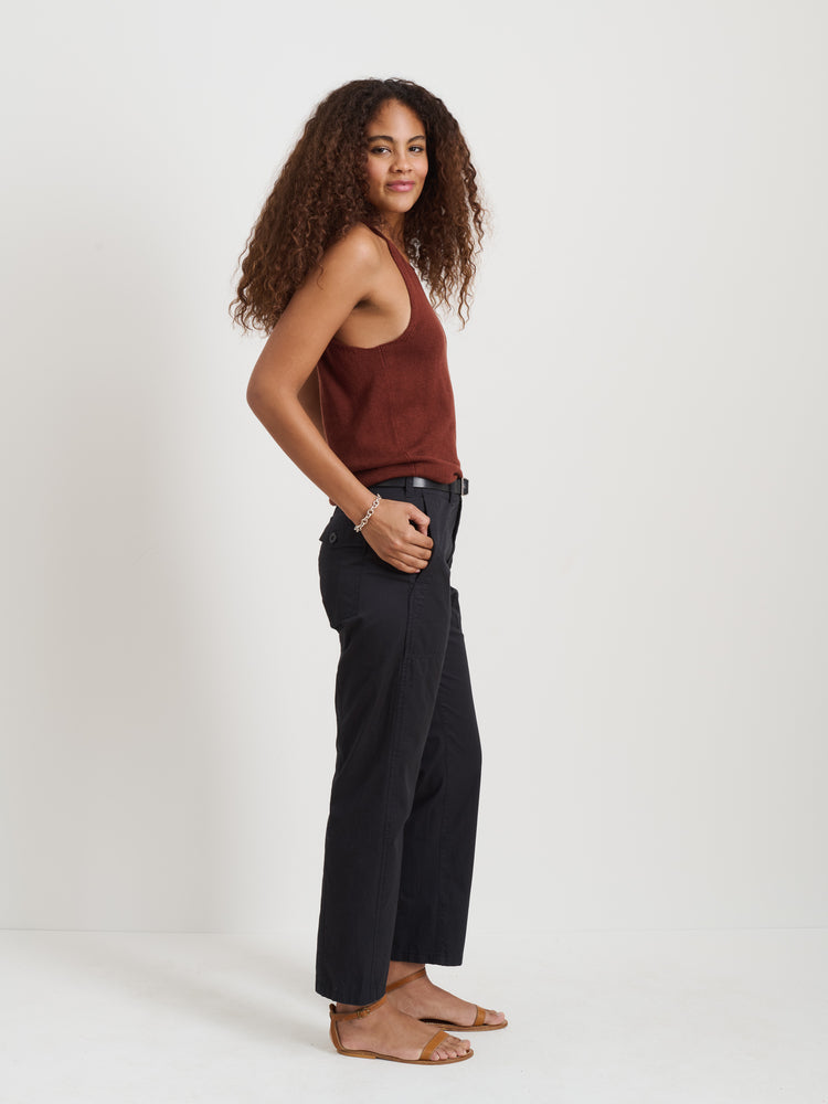 Alex Mill Josie Tank In Linen Cotton Sierra Brown